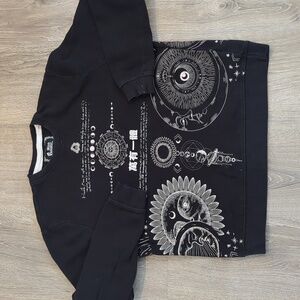 Celestial Sun And Moon Zodiac Black Sweatshirt